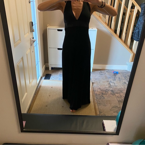 Long black halter dress. - Picture 2 of 5